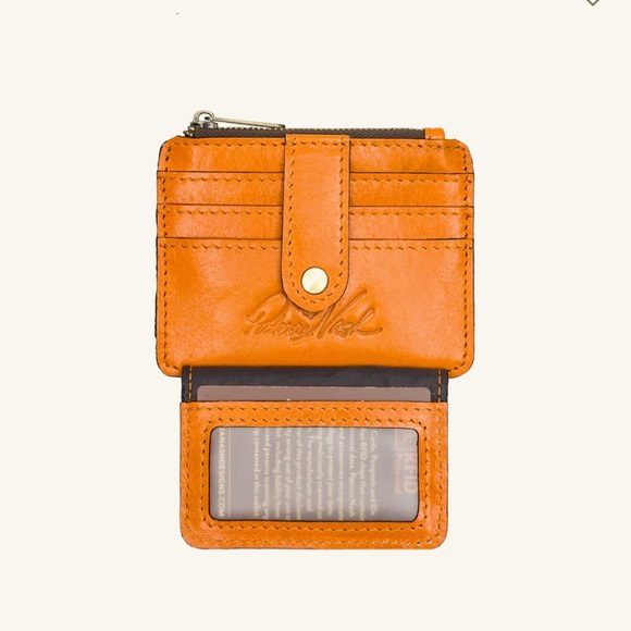 Authentic PATRICIA NASH LEATHER EMBOSSED GRAPE LEAF FRAME CROSB/CLUTCH/WALLET - Picture 13 of 16